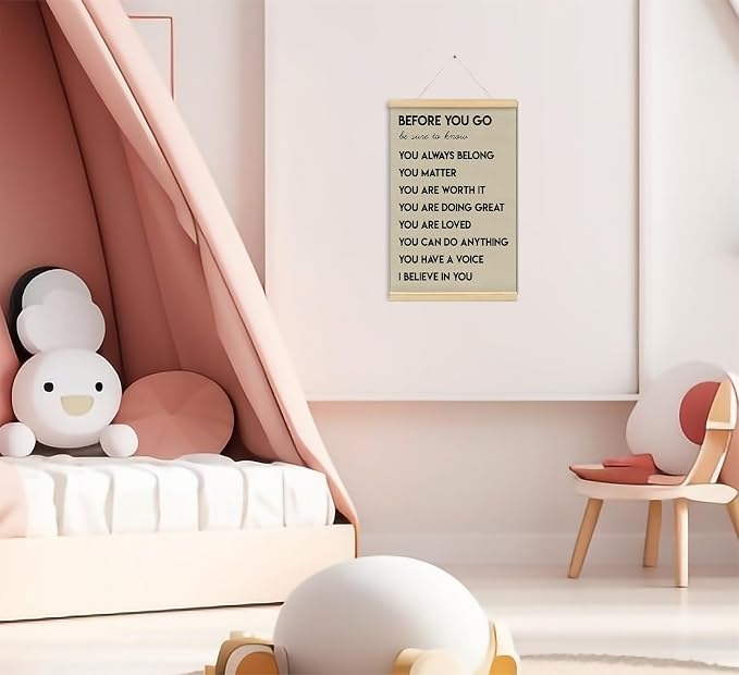 foedor Mental Health Posters,Positive Affirmations Wall Sign Decor Posters for Health Office,Inspirational Wall Art for Office Bedroom Kids Playroom Wall Decor,16x24 Inch