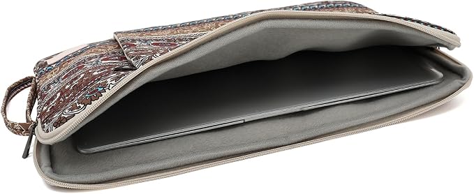 Laptop Sleeve 13.3 inch14 Inch, 15.6inchWater Resistant Traveling Computer Cover with Handle, Shockproof Protective Carrying Laptop Case (Y8-Khaki Bohemia, 12.5 inch-13.5 inch)