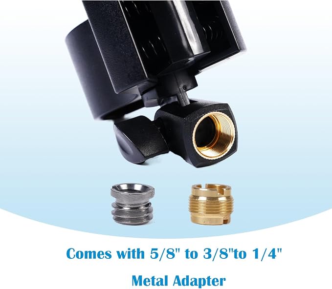 2pcs Large Microphone Clips, Adjustable Mic Holder for Microphones with Outer Diameter Range 1.26" from 2.3", with 5/8" Male to 3/8 to1/4" Female Screw Adapter(Black) Mic clip holder for stand
