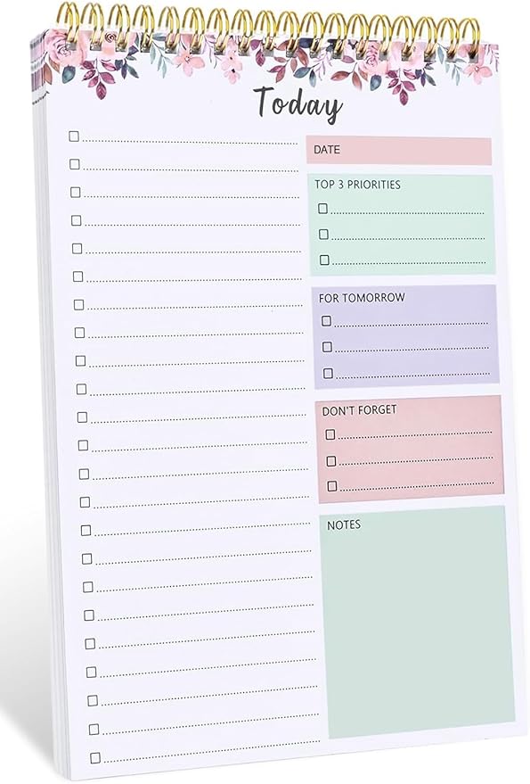 Oleyzee To Do List Notepad - To Do List Notebook for Work with 52 Sheets, 6.5" x 9.8" Undated Daily Planner Notebook, To Do List Pad for Schedule, Daily To Do List Notepad for Office, Home (Purple)