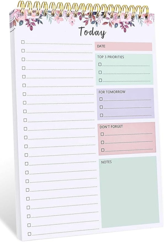 Oleyzee To Do List Notepad - To Do List Notebook for Work with 52 Sheets, 6.5" x 9.8" Undated Daily Planner Notebook, To Do List Pad for Schedule, Daily To Do List Notepad for Office, Home (Purple)