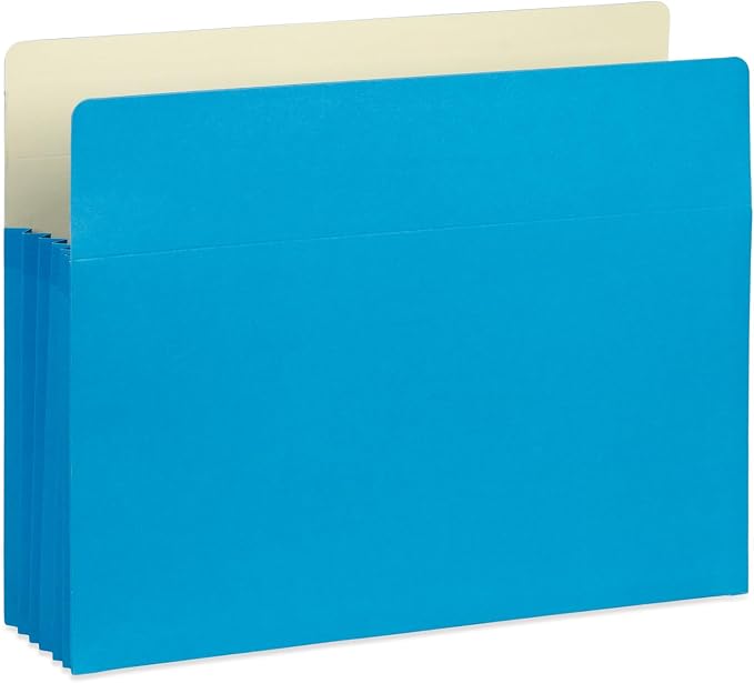 Blue Summit 10 Expanding File Pockets, Accordion File Folders Letter Size, 5.25” Expandable Pockets, Assorted Colors (Pack of 2)