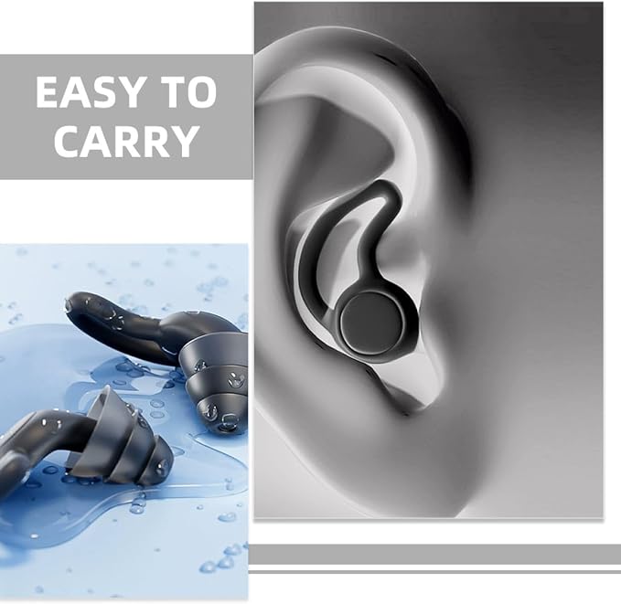jojofuny 2pcs Noise Dampening Silicone and Work Noise Blocking Soft for Enhanced Focus and Relaxation Comfortable Reusable Hearing Protection for Study and Rest