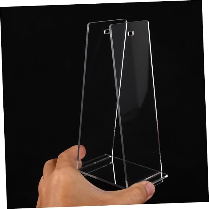 TEHAUX Transparent Acrylic Calendar Holder Minimalist Desk Calendar Stand for Office Home Decor and Stylish Flip Calendar Rack Stable Structure for Easy Display