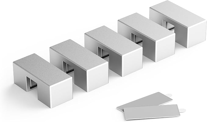Itramax Magnetic Cable Clips 5 Pack,Charger Organizer for Metal Surfaces | Reusable N52 Magnet Wire Holder for USB C Charging Cords,Desks,Nightstands,File Cabinets,Metal Surfaces and Home Offices