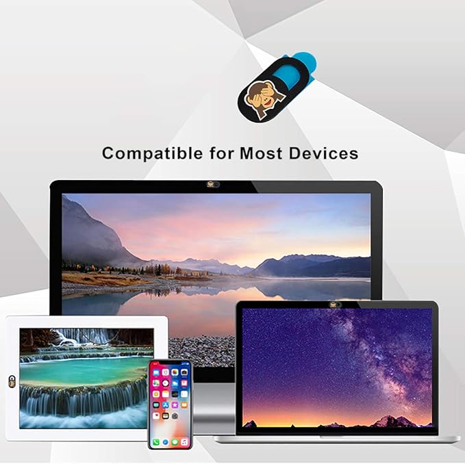 SIREG Webcam Cover Slide Ultra Thin - Cute Monkey Web Camera Cover fits Laptop,Tablet, Computer, Smartphone,Protect Your Privacy and Security,Strong Adhesive