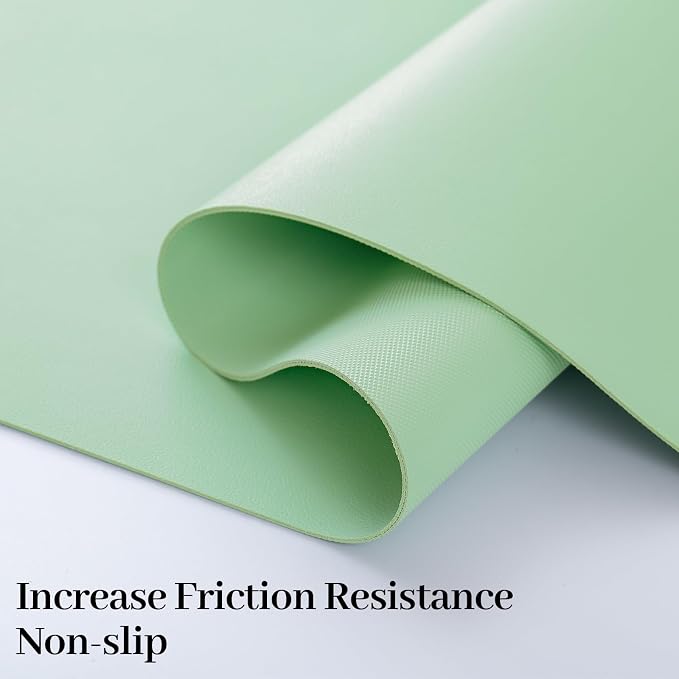 Mouse Pad and Keyboard Wrist Rest, 3-in-1 Large Keyboard and Mouse Pad Set, Wrist Rest for Computer Keyboards, Non-Slip Green Desk Mat for Women St. Patricks Day Accessories, 31.5" X 15.7"