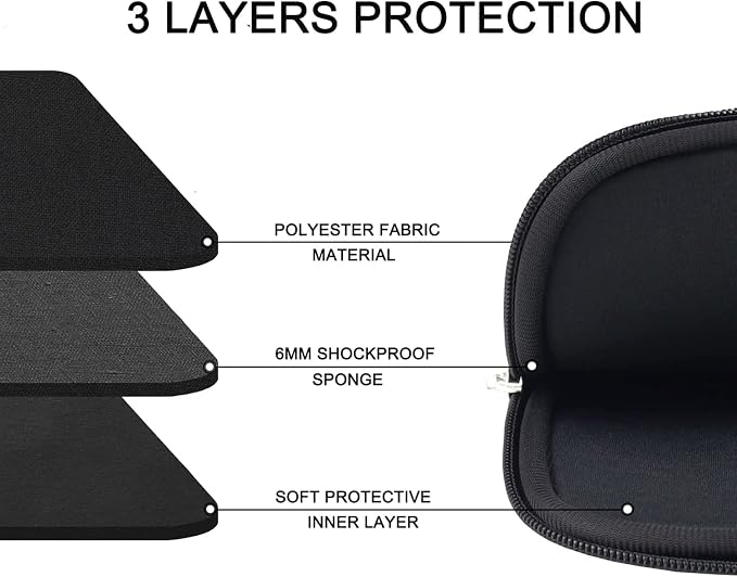 Laptop Case Sleeve 14 inch, Durable Carrying Bag Shockproof Protective Case Cover, Handbags Briefcase Laptop Bag Compatible with 14" MacBook Air/Pro HP Asus Lenovo Notebook Computer, Black