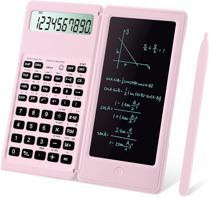 Scientific Calculators,IPepul Multi-Functional Pink Kawaii Calculator with Algebra, Trigonometry, and Calculus, Suitable for Students, Teachers, &Business Professionals, Lead for School Supplies（Pink