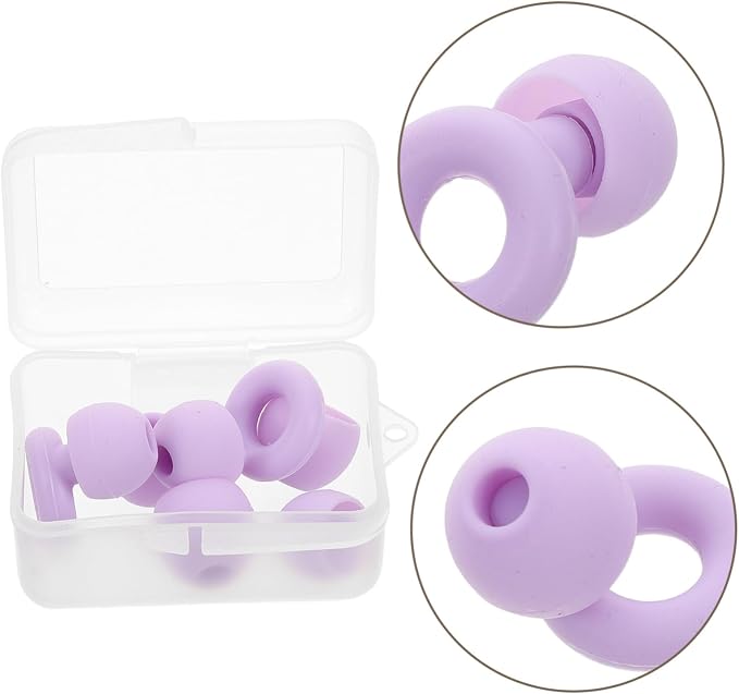2pcs Reusable Silicone for Sleeping Noise Cancelling Comfortable Fit Sound Blocking for Swimming Travel Concerts Study Work