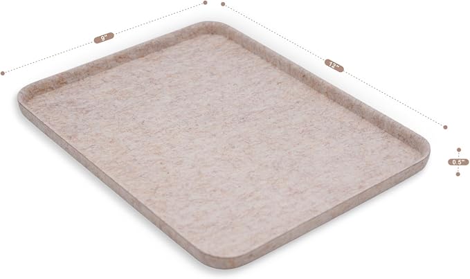 Felt Tray Lid for Storage Bin Drawer Organizer Oatmeal Cap of Box