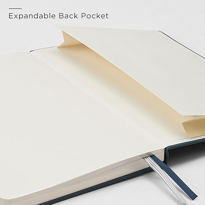 &And Per Se Lined Journal with Pen Set, A5 Leather Hardcover Notebook and Pen, 160 Pages 100GSM Thick Ruled Paper Journal for Writing (Brown)