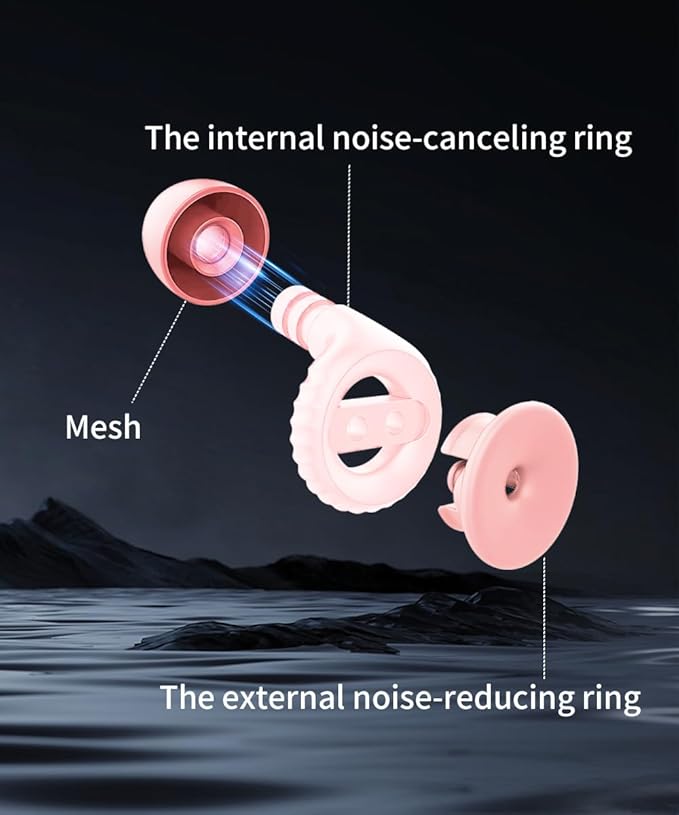 Ear Plugs for Sleeping Noise Cancelling EarPlugs Reusable Ear Concert Protection for Musicians,Rave,Focus,Moto and Sleep 25dB Silicone Earplugs Noise Reduction 8 Pair Ear Tips (XS/S/M/L) Pink