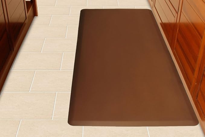 WellnessMats Original Collection Anti-Fatigue Floor Mat, Polyurethane – Ergonomic Support Pad for Home, Kitchen, Garage, Office Standing Desk – Water Resistant - Made in USA