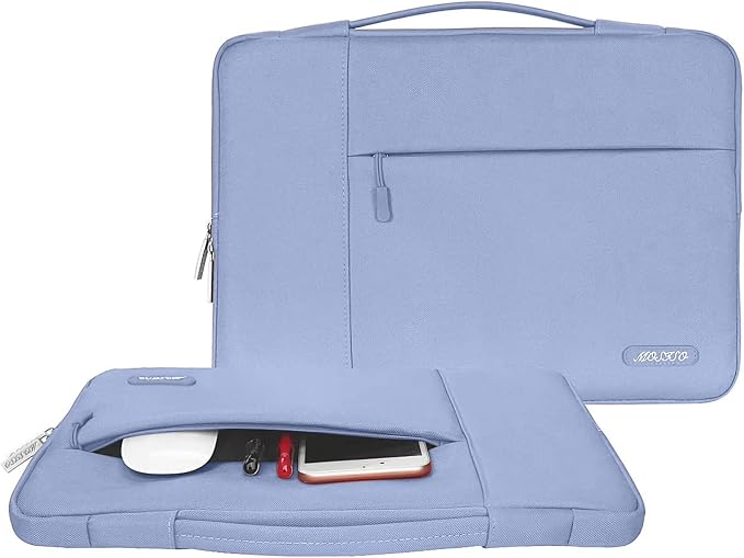 MOSISO Laptop Case 13 inch, Laptop Sleeve with Handle Compatible with MacBook Neo/Air/Pro 13 inch with A18/M5/M4/M3/M2/M1 Chip 2026-2016, Polyester Multifunctional Computer Bag, Pastel Blue