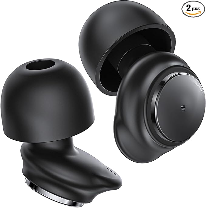 Ear Plugs for Sleeping Noise Cancelling, 45db Ear Plugs for Noise Ultra-Comfy Reusable Noise-Reducing Earplugs with 10 Ear Tips Silicone Hearing Protection for Deep Focus, Travel, Noise Sensitivity