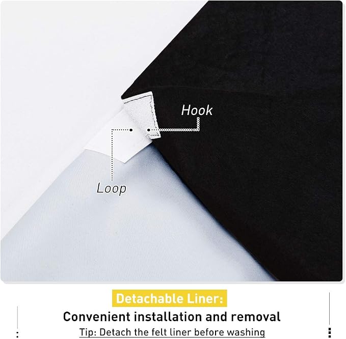 NICETOWN Sound Barrier 100% Blackout Divider Curtains 84", Noise, Heat and Cold Blocking Drapes with Felt Fabric Lining for Noise Reducing/Nursery/Daytime Sleep/Bedroom (White, 2 PCs, 52" Wide)