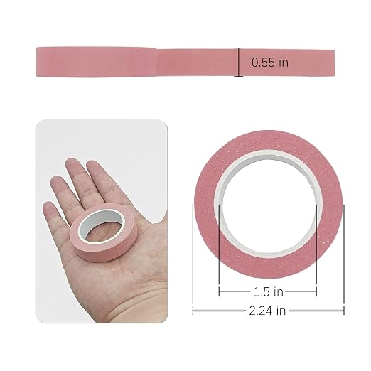 UMETDO 8PCS Colored Masking Tape - Pink Painters Tape, Tape for Kids Art Supplies, Great for Crafts, Labeling, DIY Decorative, 1/2 Inch Colored Tape Rolls- Tiny Size