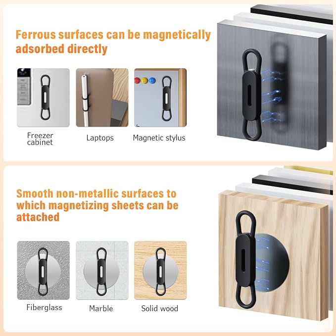 XYOFUN Magnetic Pen Holders Set of 12,Silicone Adjustable Pen Pencil Holder,Flexible Pencil Holder for Refrigerator,Whiteboards,Desk Accessories & Teacher Supplies(White-6,Black-6)