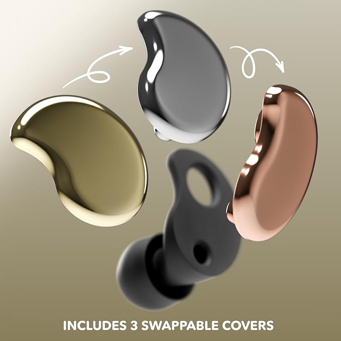 CURVD Cliq Noise Cancelling Ear Plugs – Reusable Concert Earplugs for Noise Reduction with Swappable Covers, 5 Tip Sizes & Travel Case. Stylish, Comfy, and Customizable Protection