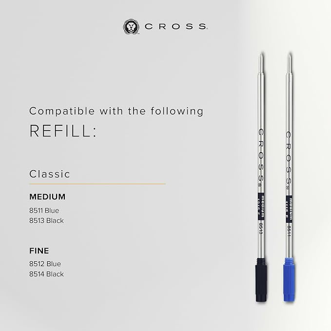 Cross Bailey Refillable Ballpoint Pen Presented in a Premium Gift Box - Medium Point, Black Ink, Red