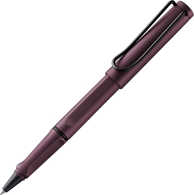 Lamy safari scarlet - Rollerball Pen with ergonomic grip & line width M - for pleasant long writing - made of robust ASA plastic - including rollerball refill M 63 in black