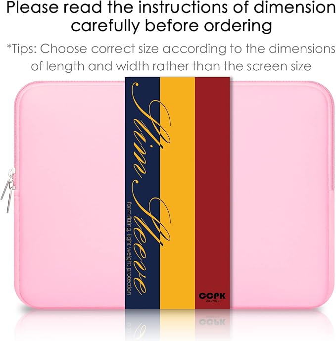 CCPK Laptop Sleeve 15.6" for MacBook Pro 16 inch Mac Air 15 inch M4 M3 Compatible with Hp Lenovo Dell Acer Computer Laptop Bag Sleeve Carrying Case Cover Protective Skin 15.6-16 inch Accessories, Pink