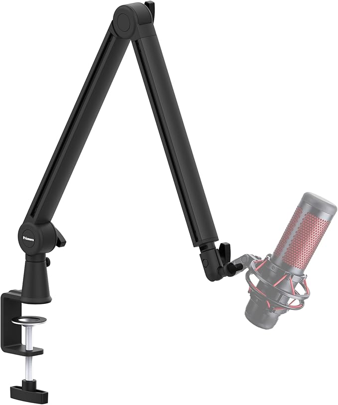 Microphone Arm, 360°Rotatable Broadcasting Boom Arm,Premium Microphone Boom Arm with Cable Management, Mic Boom Arm for Podcasts, Streaming, Gaming, Home Office, Recording