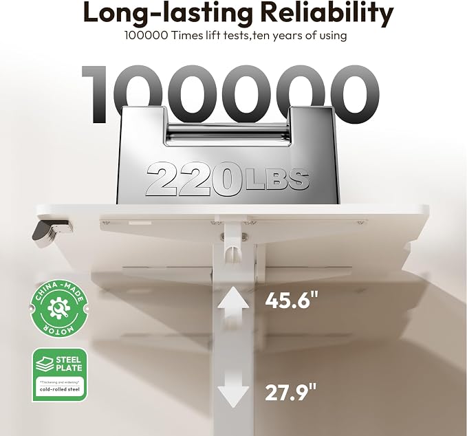 Large Electric Standing Desk,63x28 Inches Adjustable Height Stand up Desk, Sit Stand Home Office Desk, 3 Preset Heights,Equipped with Hooks,Ergonomic Computer Desk Workstation，White