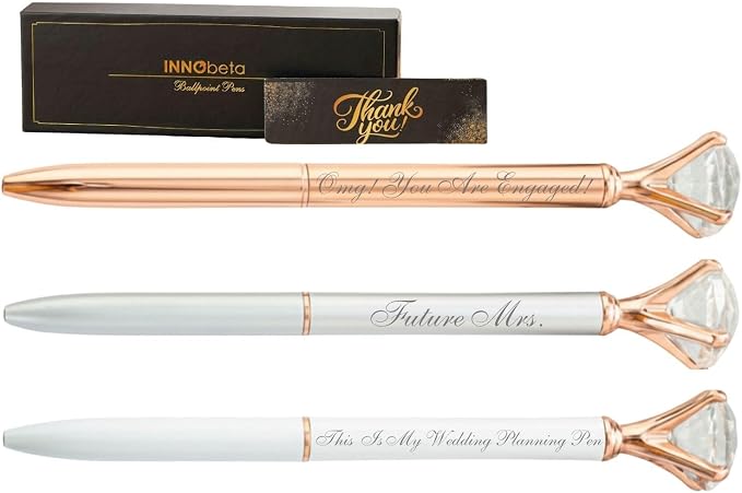 InnoBeta Engagement Gifts, Wedding Planning gifts Ballpoint Pen Set of 3