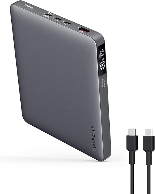 100W Laptop Power Bank, 20000mAh Portable Charger USB C 4-Port Super Fast Charging Battery Pack with LED Digital Display for Laptop, iPhone, MacBook, Samsung, AirPods, Steam Deck and More
