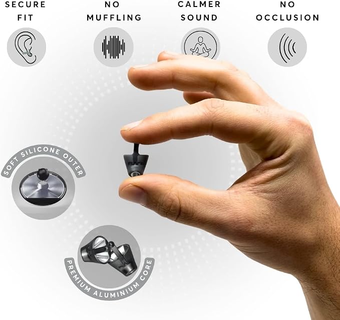 Flare Audio Calmer | Noise Reducing Ear Plugs Alternative | Silicone Reusable Ear Plugs for Noise Sensitivity, Focus and Travel | Ear Plugs for Noise Reduction (pro mini, White)