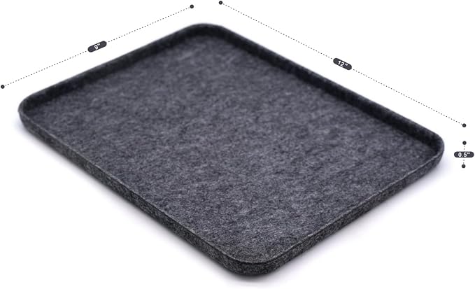 felt tray Charcoal Lid for Storage Bin Drawer Organizer Cap of Box