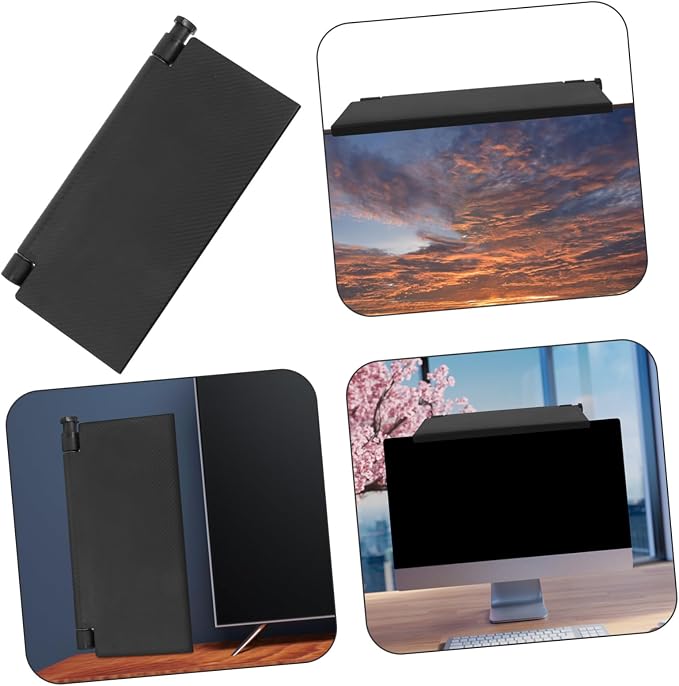 HOMSFOU Computer Monitor Screen Top Holder Shelf No Drill Tv Storage Bracket for Router Remote Control and More Sturdy Organizer for Tidy Spaces Easy Installation Multi-functional Design