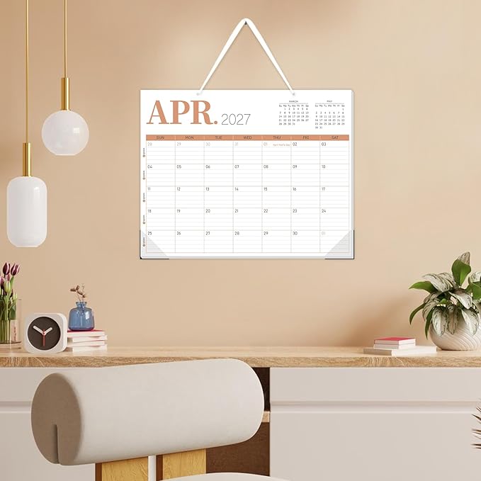 GuassLee Desk Calendar 2026, 19-Month Academic Hanging Desk/Wall Calendar From 2026 Jun-2027 Dec, 14" X 11" Monthly Planner with Thick Paper For Office Home School Desk Organizing
