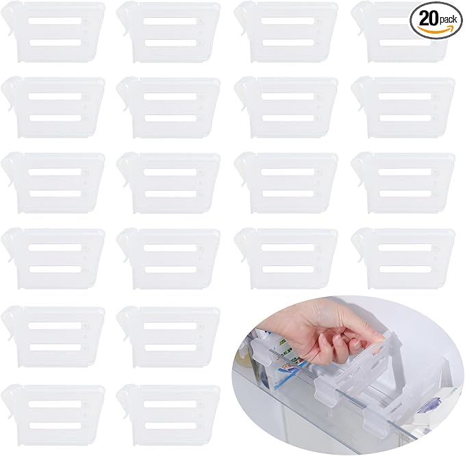 20 Pack Refrigerator Door Shelf Dividers Organizer Adjustable Separators for Home Kitchen Office Supplie