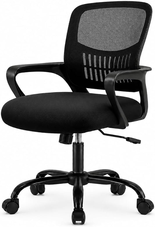 Ergonomic Office Chair, Home Office Desk Chair, Game Chair with Lumbar Support, Breathable Mesh Chairs, Swivel Desk Chairs for Computer, Home, Office, 360° Swivel (Blank)