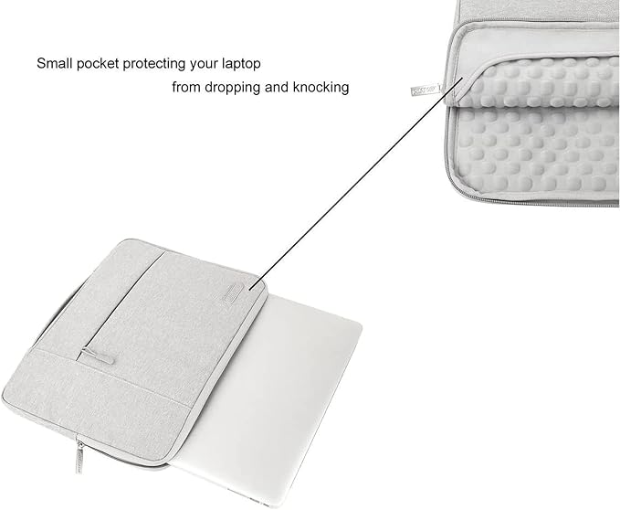 MOSISO Laptop Case 13.3 inch, 13-13.3 inch Laptop Sleeve with Handle Compatible with MacBook Air/Pro 13/Pro 14 M5 M4 M3 M2 M1,HP Dell ASUS Lenovo, Polyester Multifunctional Computer Bag, Gray