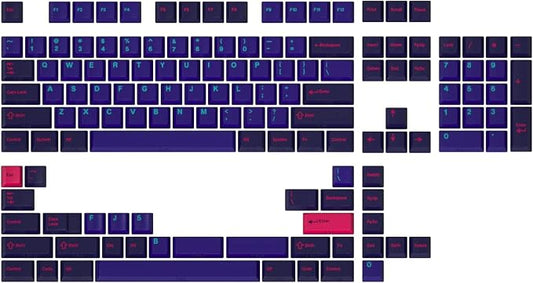 Drop + MiTo GMK Laser Custom Mechanical Keyboard Keycap Set - 129-keys, Doubleshot, Cherry Profile, for 60%, TKL, 1800 Layouts, etc. (Cyberdeck)