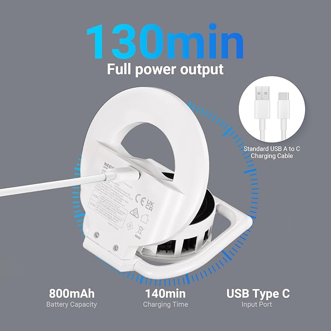NEEWER Entry Level Version N36 Magnetic Selfie Ring Light & Phone Cooler Compatible with MagSafe iPhone, 4W Bi Color Foldable Small Plastic LED Fill Lighting 800mAh/CRI80+ for Video Recording Makeup