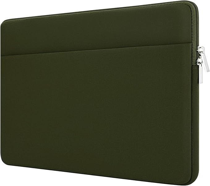 Laptop Sleeve Bag Compatible with 13 to 14 inches MacBook Air/Pro Chromebook Notebook with Zipper Accessory Pocket Padded Computer Pouch Cover Protective for 13” to 14” Laptop,Army Green