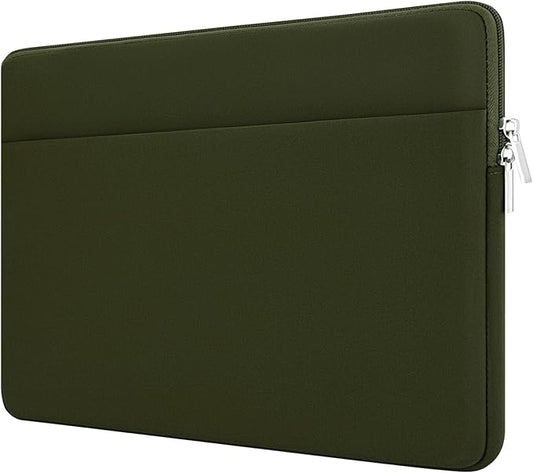Laptop Sleeve Bag Compatible with 13 to 14 inches MacBook Air/Pro Chromebook Notebook with Zipper Accessory Pocket Padded Computer Pouch Cover Protective for 13” to 14” Laptop,Army Green