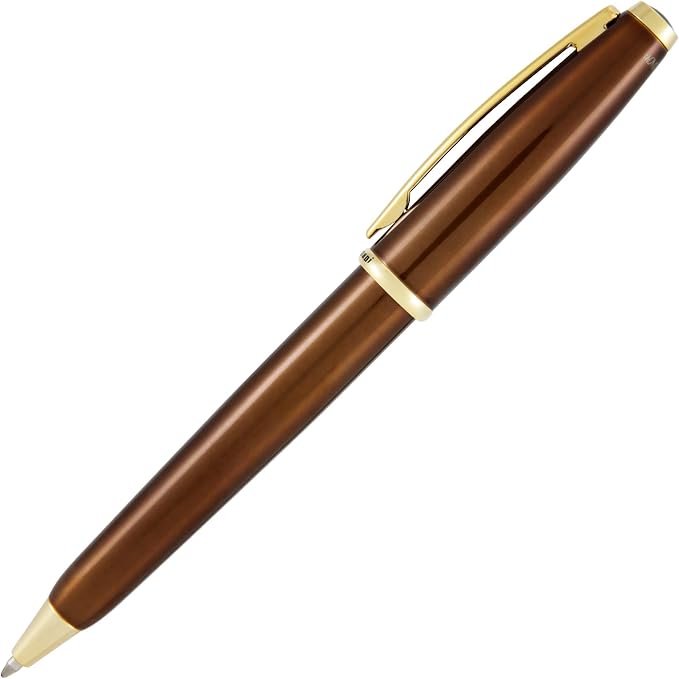 Monteverde USA Aldo Domani Ballpoint Pen - Brown, Elegant Italian Design, Smooth Writing Experience