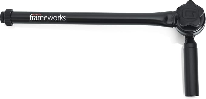 Gator Frameworks Adjustable Angled Mini Boom Arm with Interlocking Design, 9" Boom Arm (GFW-MIC-CLMPBM9)