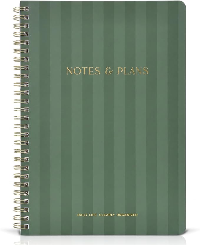 Beautiful Daily Planner And Notebook With Hourly Schedule - Aesthetic Spiral To do List Notepad to Easily Organize Your Tasks And Appointments - Stylish Book And School Or Office Supplies For Women