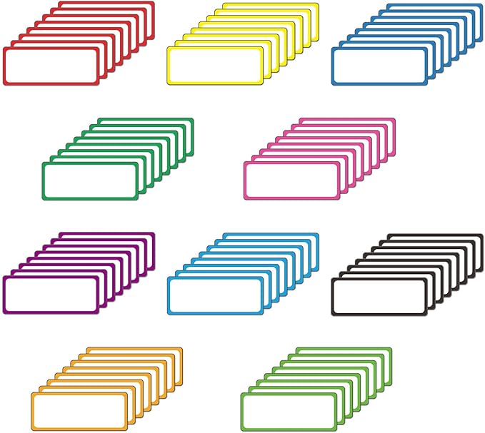 Dry Erase Magnetic Labels: 80PCS, 3x1.2”, Magnetic Name Tags Plates for School Classroom & Office, Reusable Name Magnets for Whiteboards, Lockers, Iron Shelf & Fridge