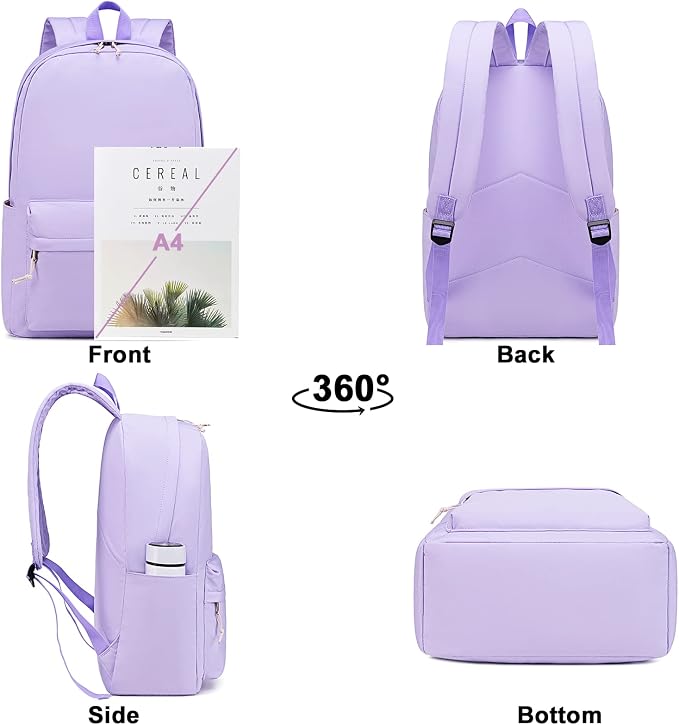 Bluboon Teens Backpack Set Girls School Backpack Lunch Box Pencil Bags Student Bookbags 3 in 1