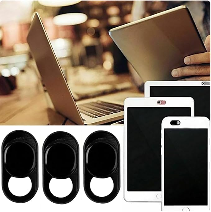 3pcs Metal Camera Lens Cap, Ultra Thin Camera Privacy Cover Webcam Cover Blocker Slider for Smartphone Tablet Desktop Laptop