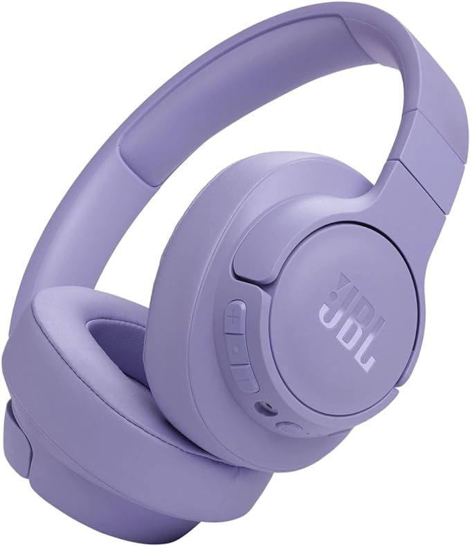 JBL TUNE 770NC - Adaptive Noise Cancelling with Smart Ambient Wireless Over-Ear Headphones, Bluetooth 5.3, Up to 70H battery life with speed charge, Lightweight, comfortable & foldable design (Purple)