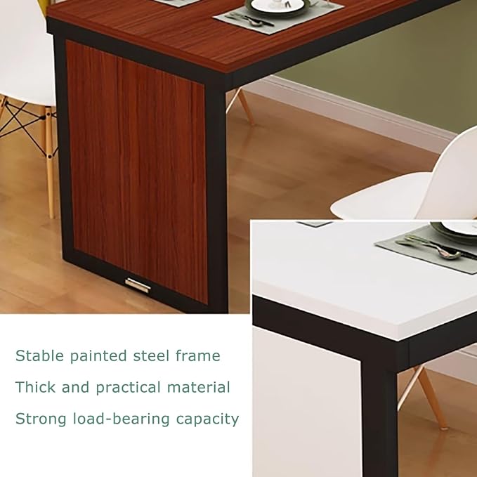 Wall-Mounted Folding Dining Table - Space-Saving Floating Desk for Home Office & Dining RoomModern Design Computer DeskMulti-FunctionBrown80x40cm